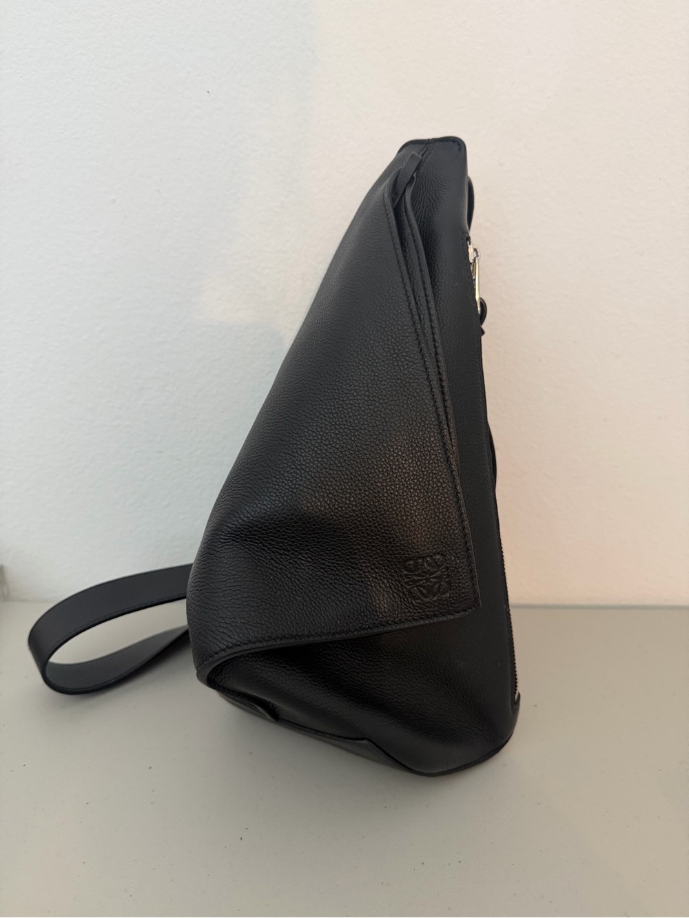 Loewe Anton Black Leather Sling Bag Small/Standard